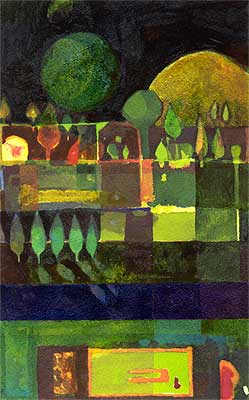 At play under a green moon